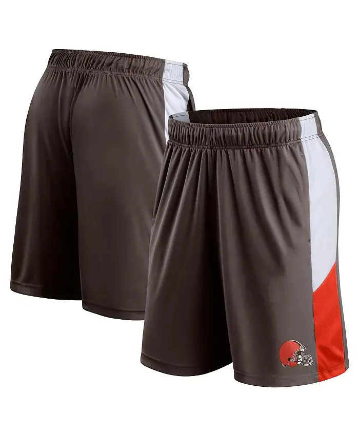 

Мужские шорты Cleveland Browns Prep Colorblock коричневого цвета Fanatics