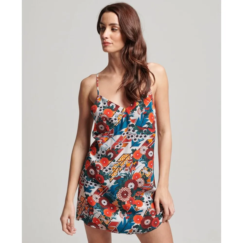 

Платье Superdry Printed Slip Cami, синий