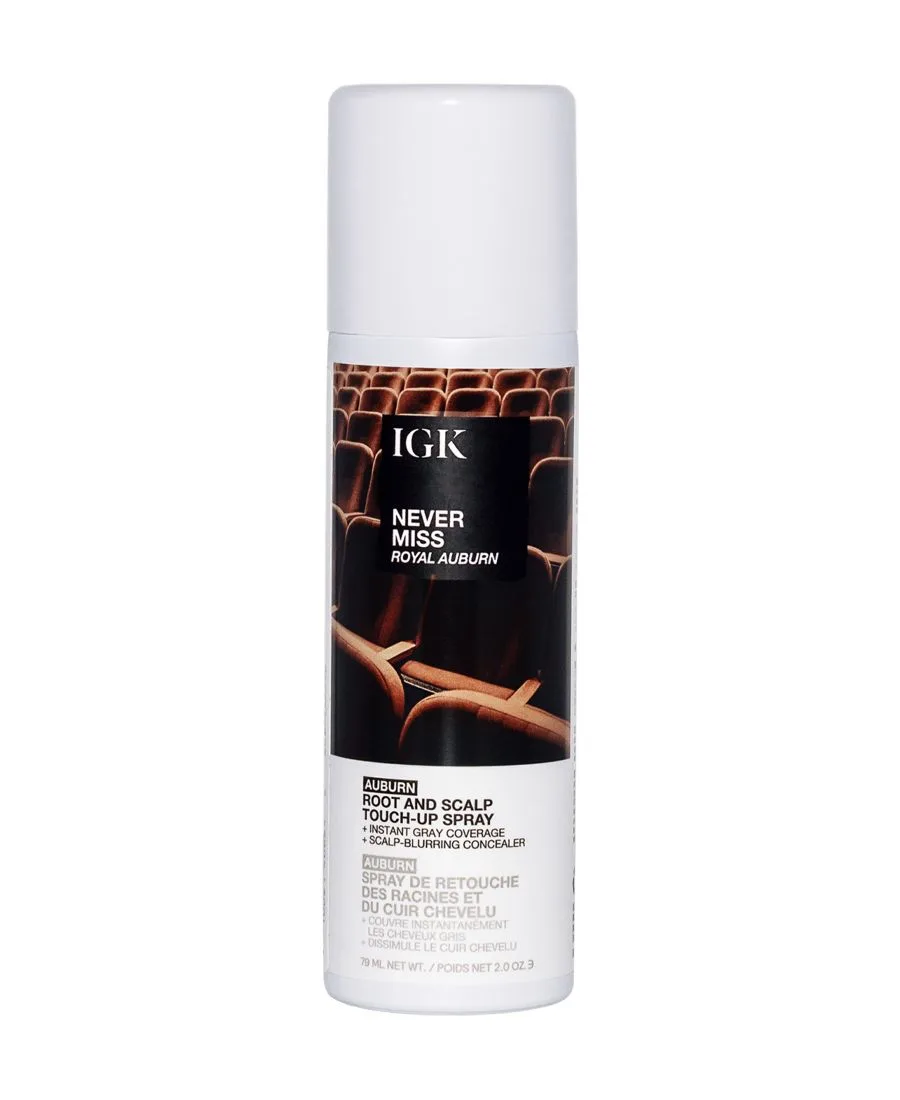 Спрей для подкрашивания корней и кожи головы Never Miss Royal Auburn IGK Hair, auburn