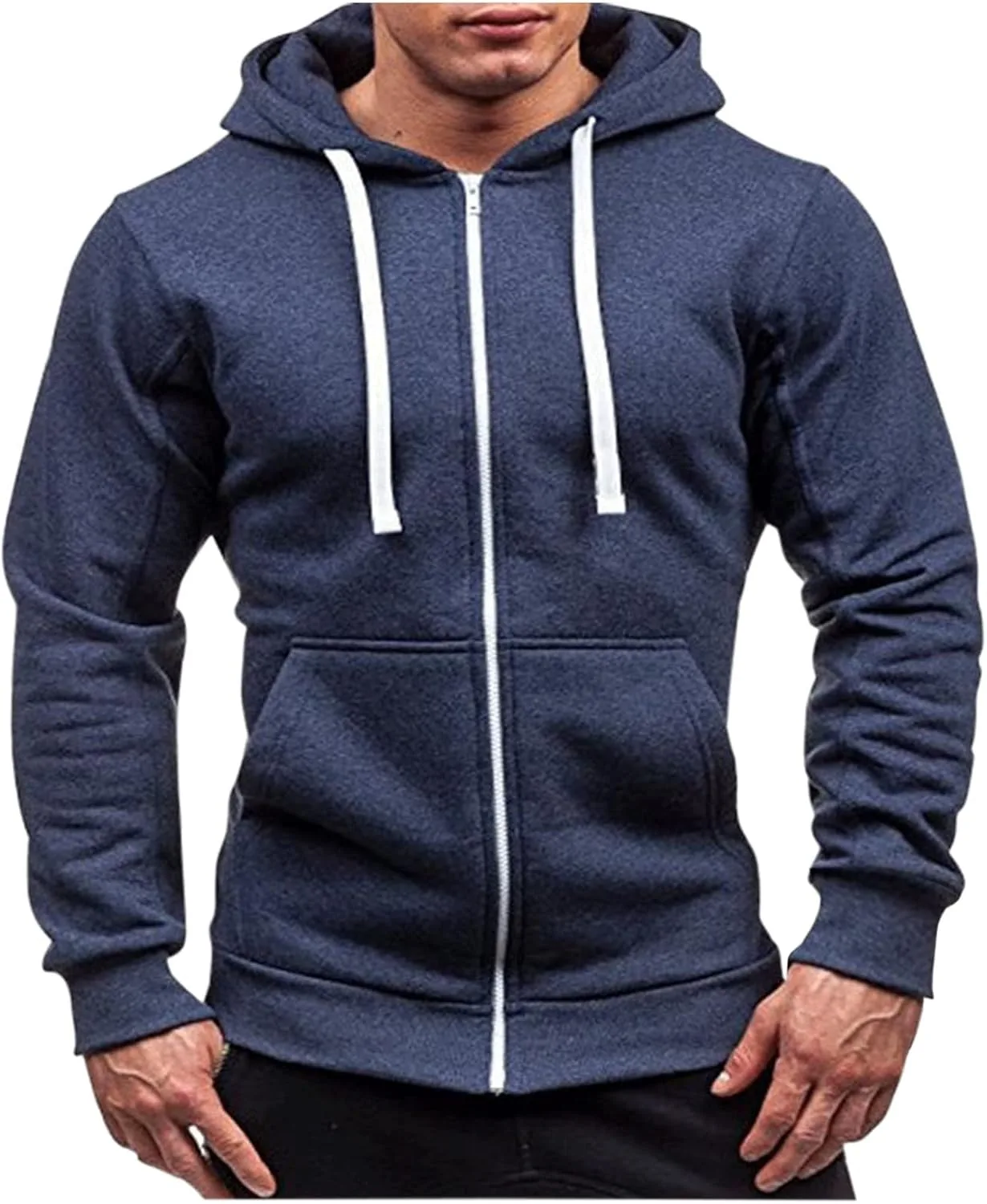 

Мужская толстовка с молнией, легкая, с карманом