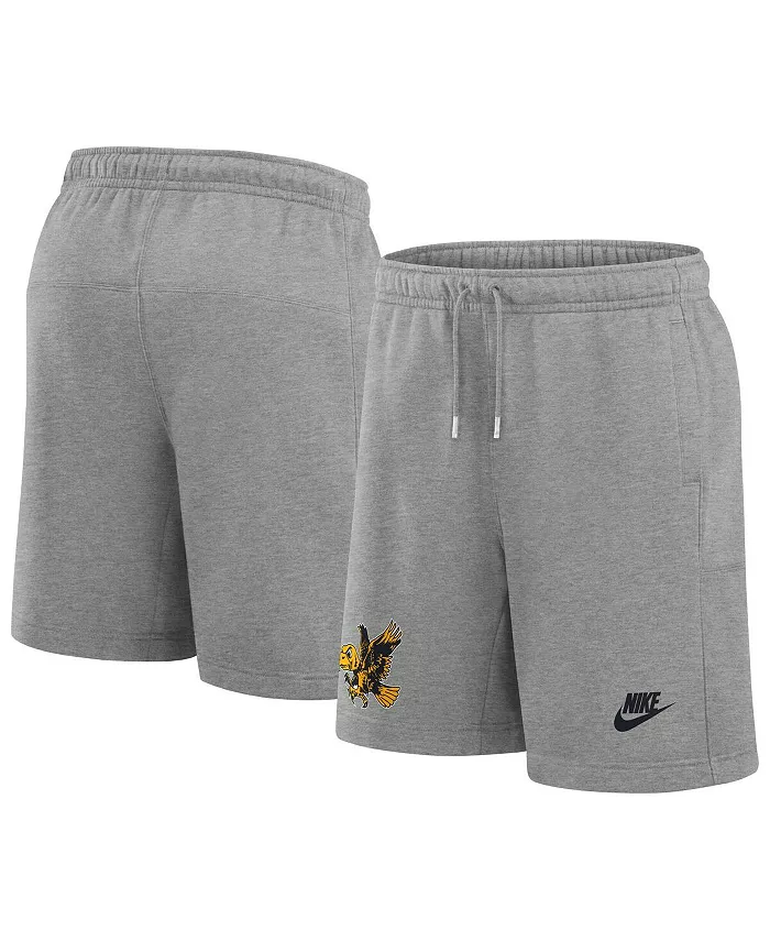 

Мужские шорты из флиса Heather Gray Iowa Hawkeyes Legacy Fleece Essential Nike