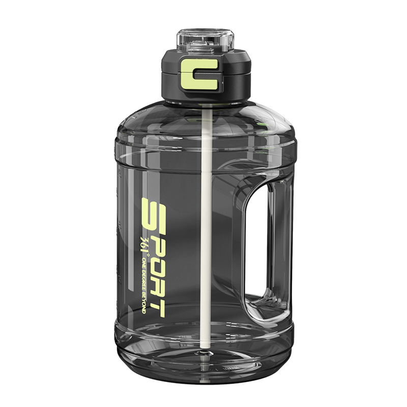 

Спортивная бутылка для воды Tritan большой емкости 1600ML/2500ML 361°, cool черный[double nozzles/high-temperature resistant]