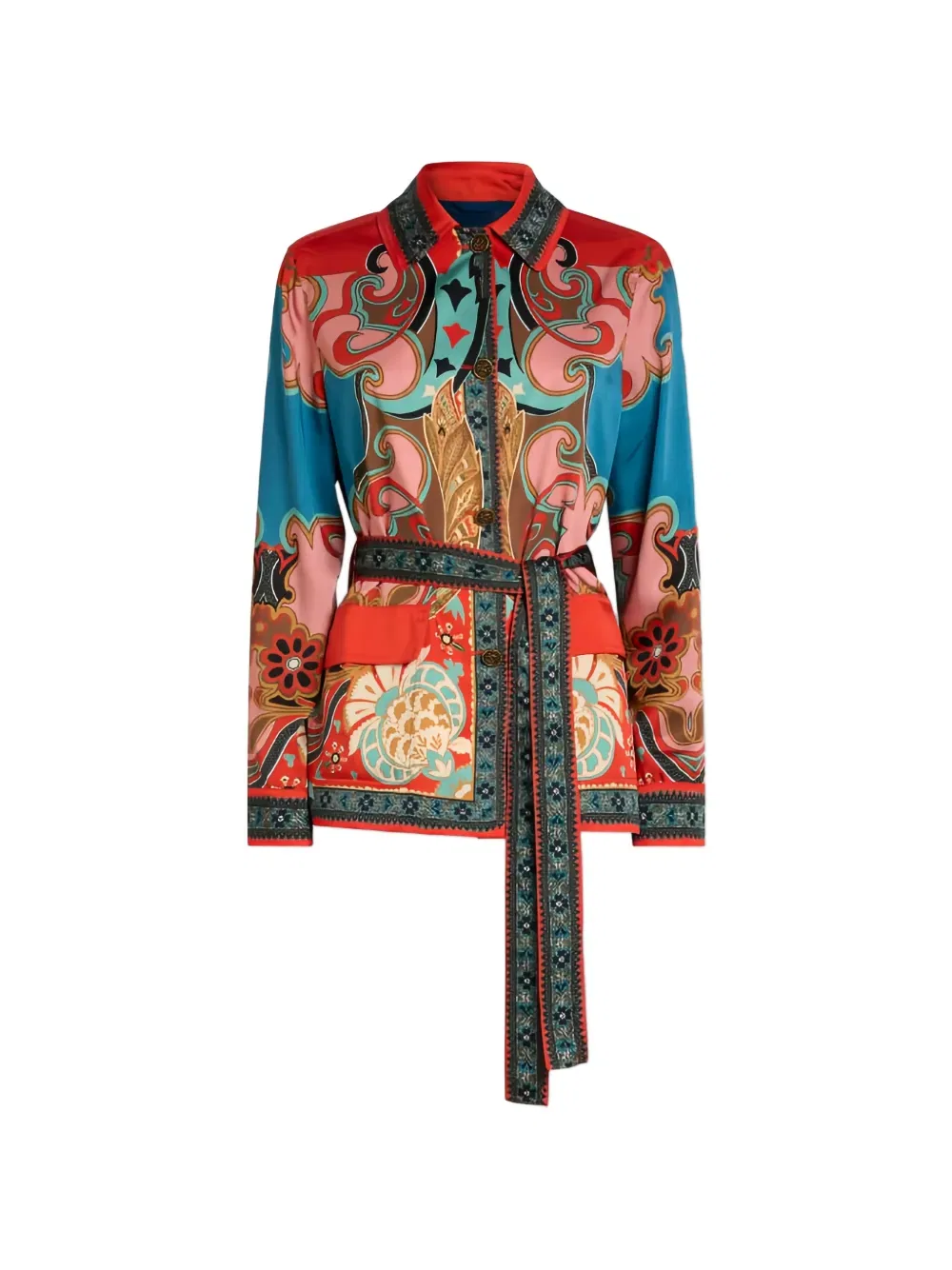 Жакет с узором в виде пояса Etro, красный