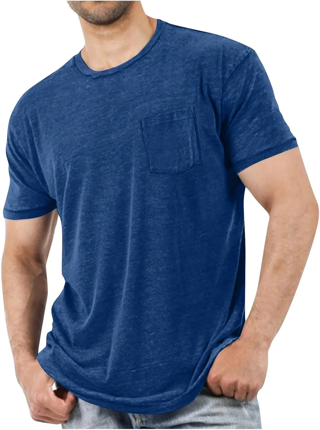 

Мужская футболка с карманом Casual Basic Juebong