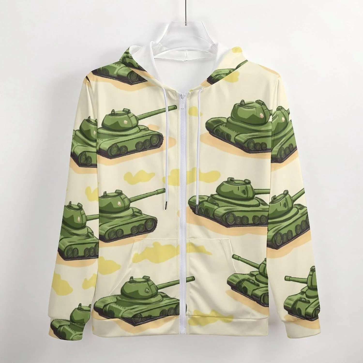 Худи мужское на молнии, легкое, стиль Army Green — фото 4