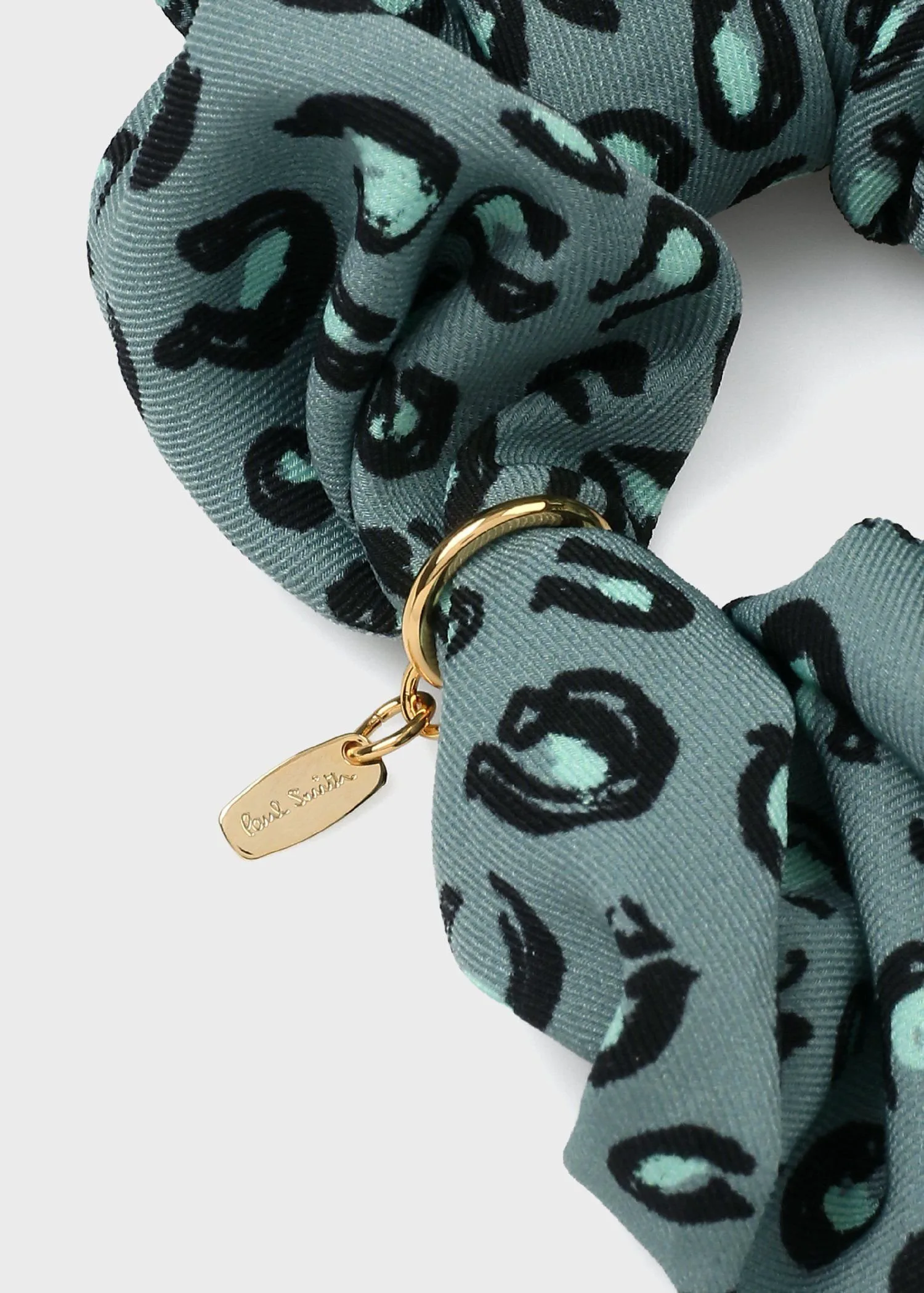 Женская резинка для волос "Подкова с леопардовым принтом" Paul Smith, Grayish Blue 7 — фото 3