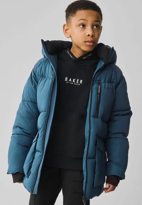 Пуховик зимний с водоотталкивающей пропиткой Regular fit Baker By Ted Baker, синий