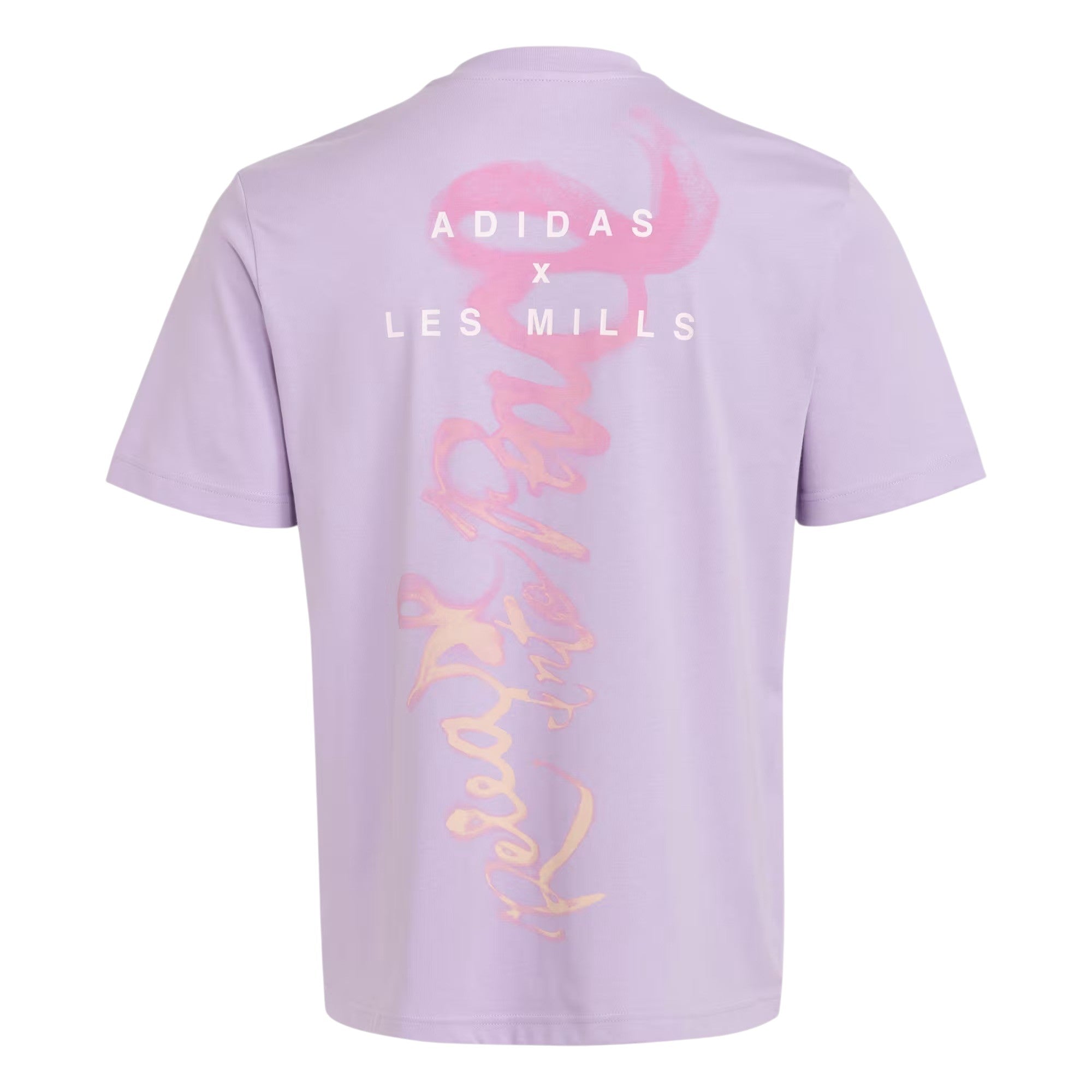 Футболка Adidas x Les Mills Mind Body Graphic T-Shirt 'Powder Plum' — фото 2