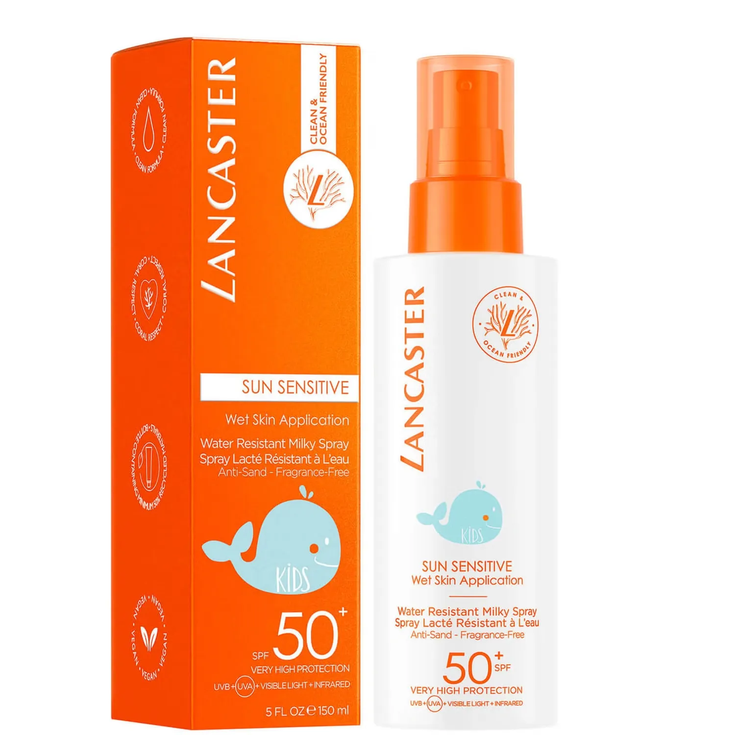 Детский солнцезащитный солнцезащитный крем для лица и тела SPF50 150 мл Lancaster — фото 2