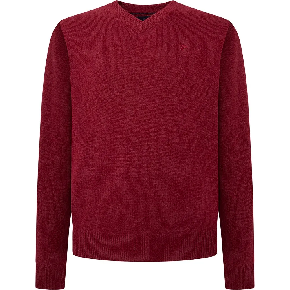 

Свитер Hackett Lambswool v neck, красный