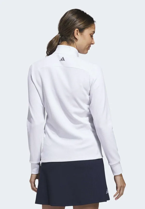 Игровая тренировочная куртка с полной застежкой-молнией Adidas Golf, White — фото 3