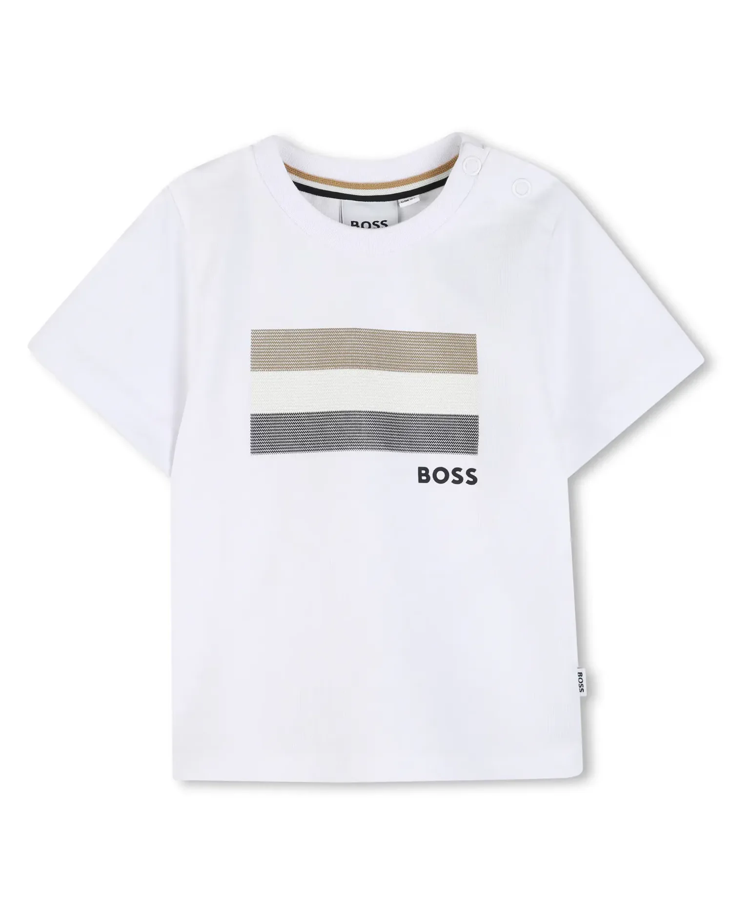 Комплект для мальчика с коротким рукавом с рисунком спереди из хлопка BOSS Kidswear, синий — фото 2