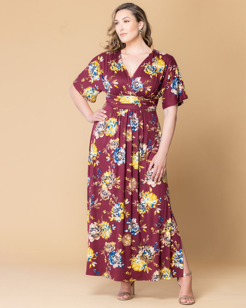 

Платье макси «Вена» Kiyonna, цвет bordeaux blooms