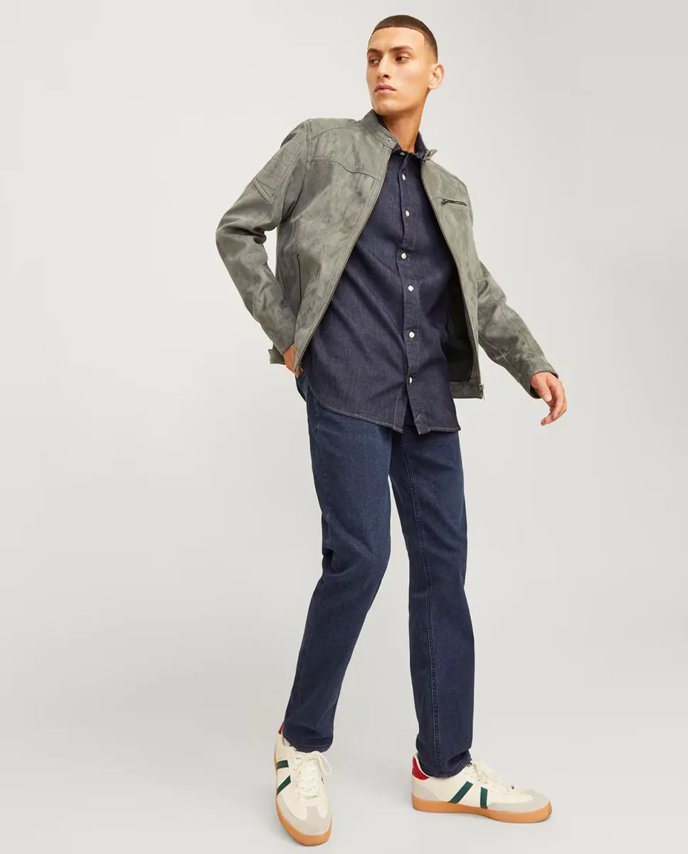 

Мужские зауженные джинсы с низкой посадкой Jack & Jones, синий
