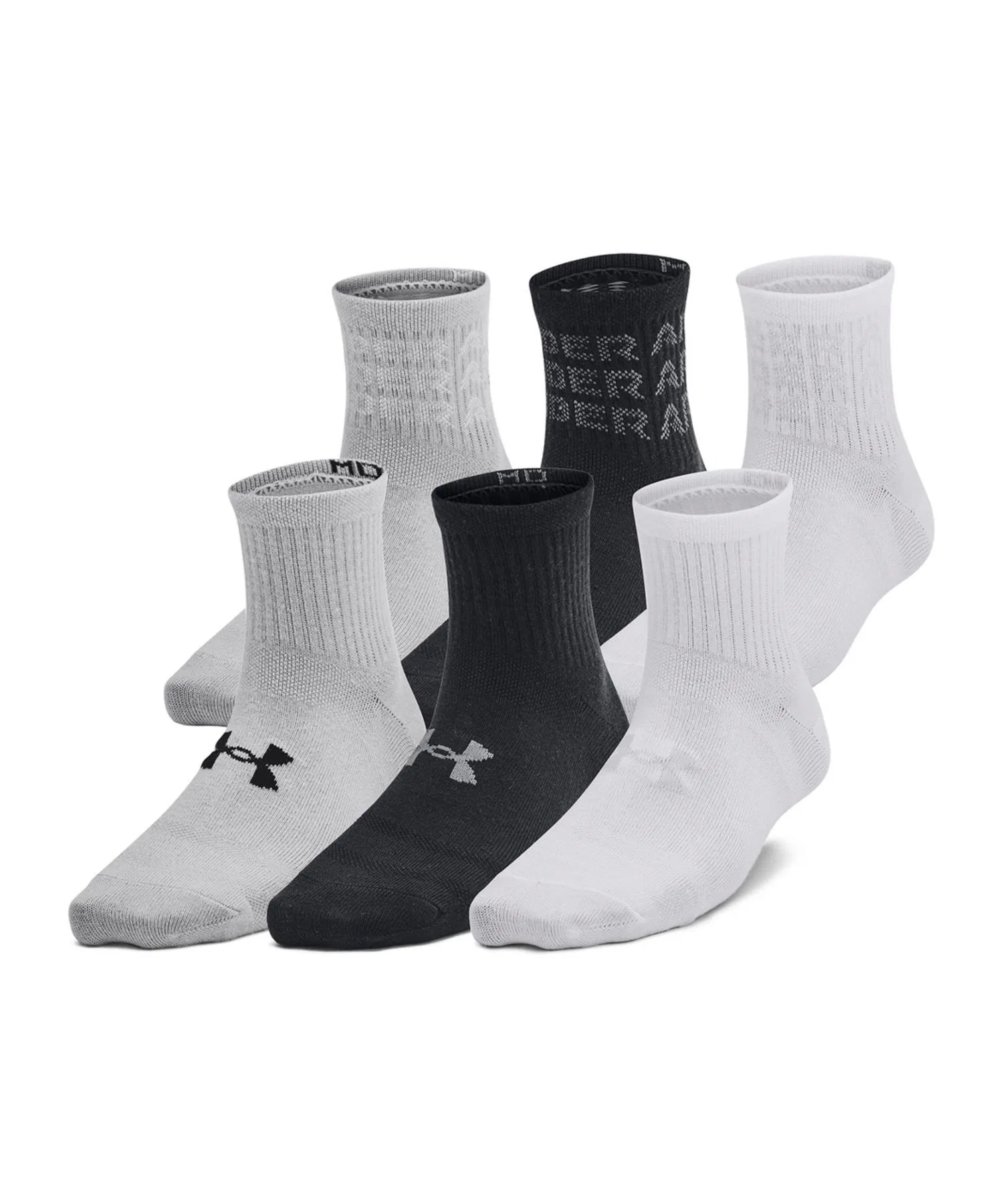 Набор из 6 пар носков UA Essential Quarter Socks (для повседневной носки и детей)