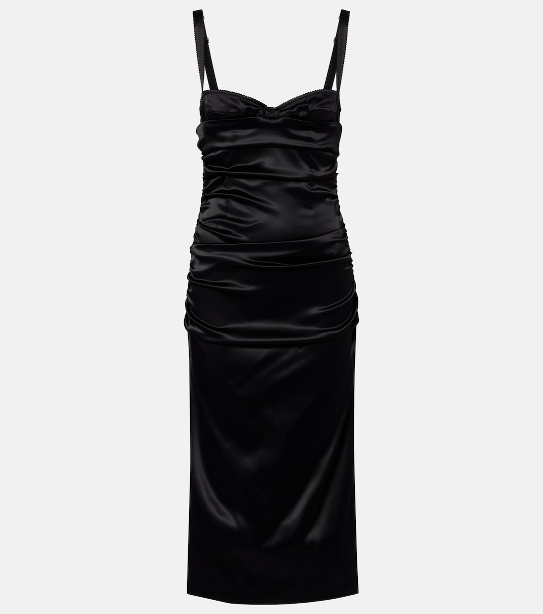 

Платье-бюстье из атласа с рюшами Dolce&Gabbana, Nero