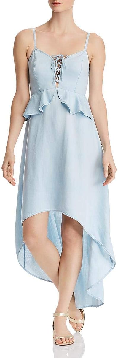 

GUESS женское безрукавное платье макси со шнуровкой, Blue