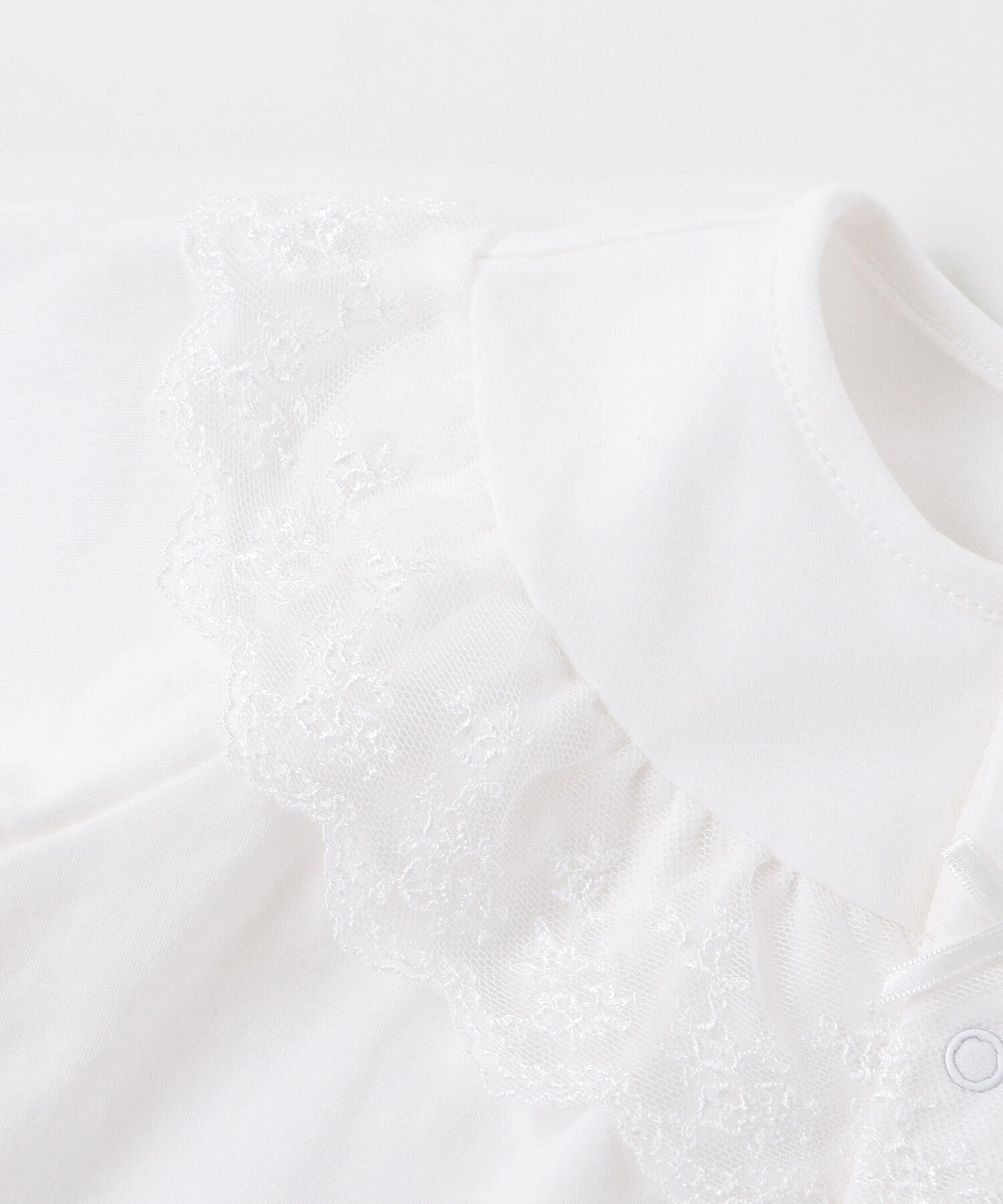 Комбинезон Кружево Ceremony Lace Mercerized Smooth 2-Way All-Baby (50-75 см) Tartine Et Chocolat, white — фото 4