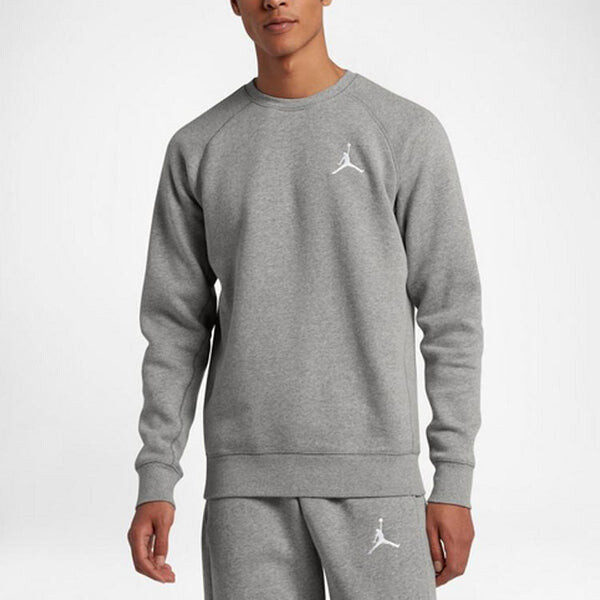Толстовка Air Jordan Crew Neck Casual Pullover Knitted Sweater Men's Grey, серый — фото 4