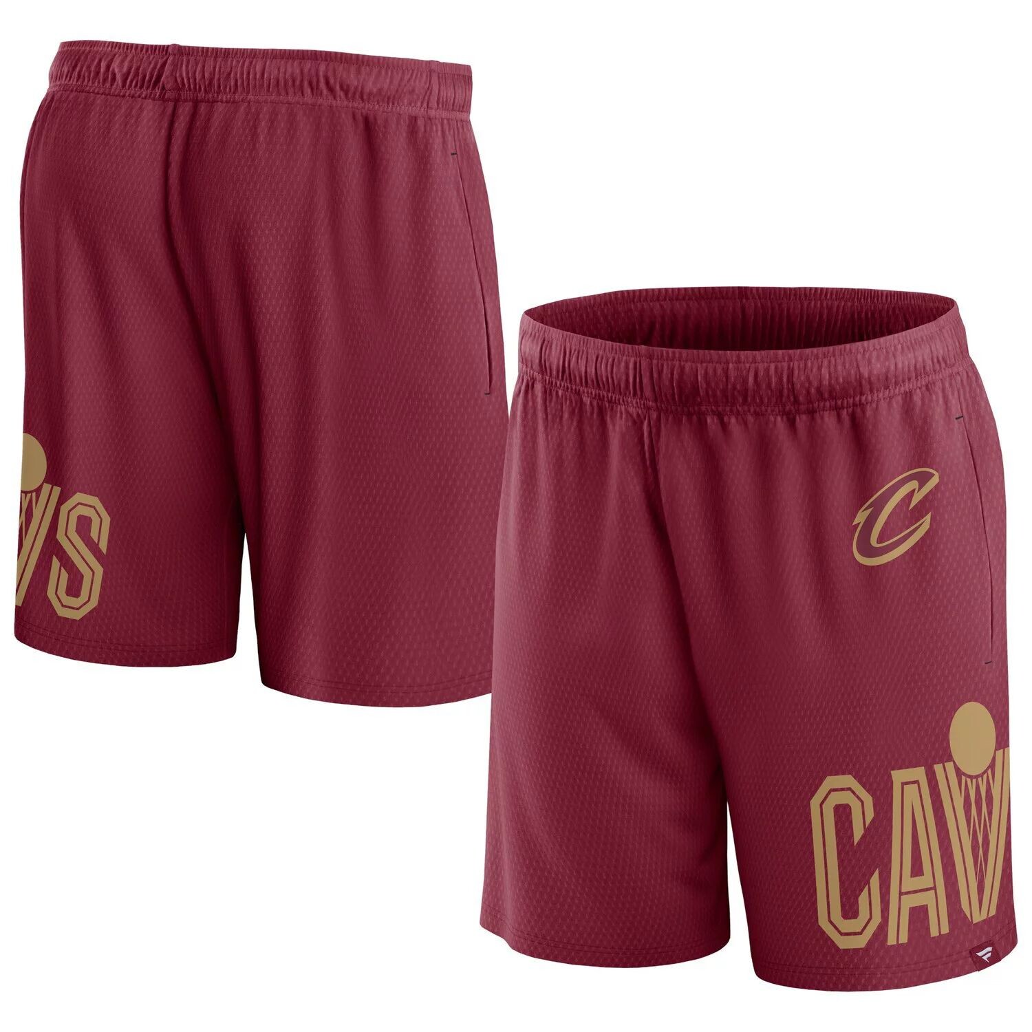 

Мужские шорты из сетчатой ткани с логотипом Wine Cleveland Cavaliers Free Throw Fanatics