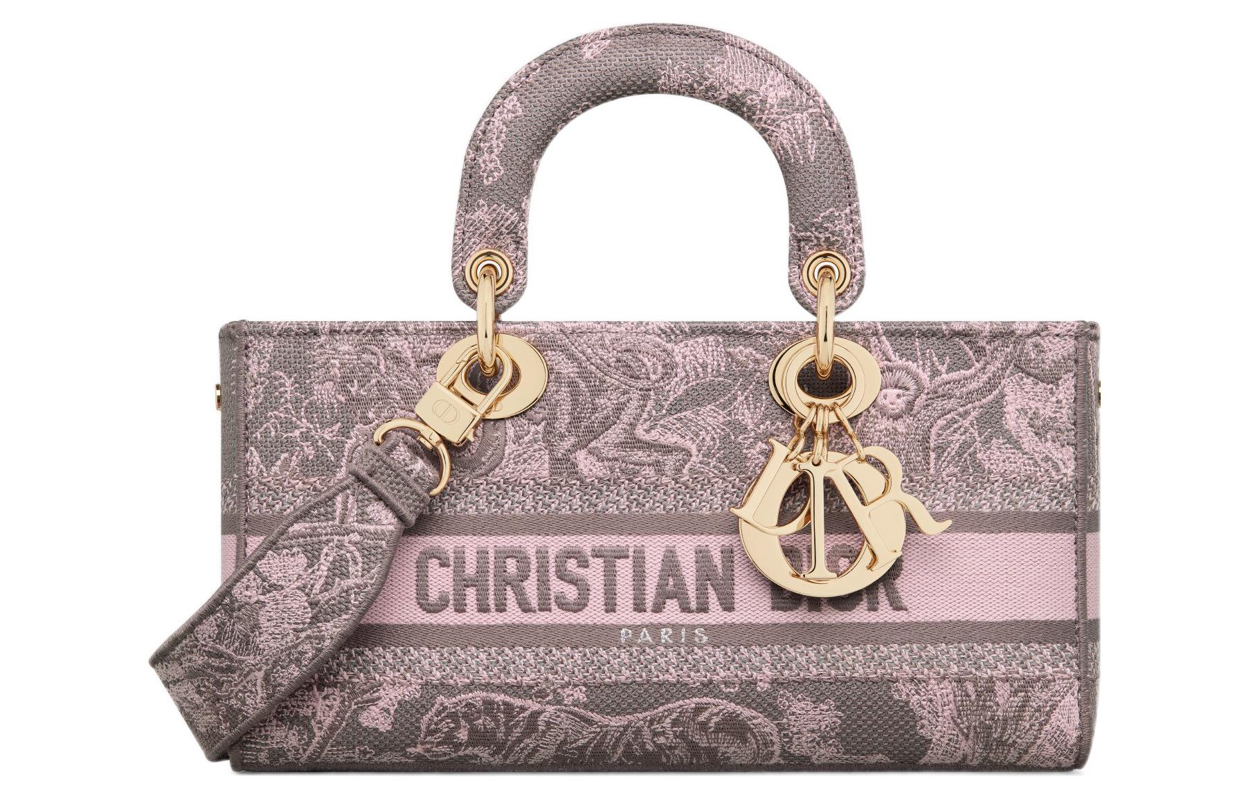 

DIOR Сумка кросс-боди Lady D-JOY с реверсным принтом Yu и вышивкой