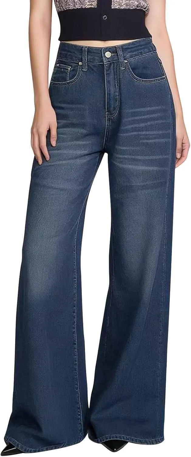 

Женские джинсы с высокой талией, прямые, свободного кроя, с эффектом контроля живота