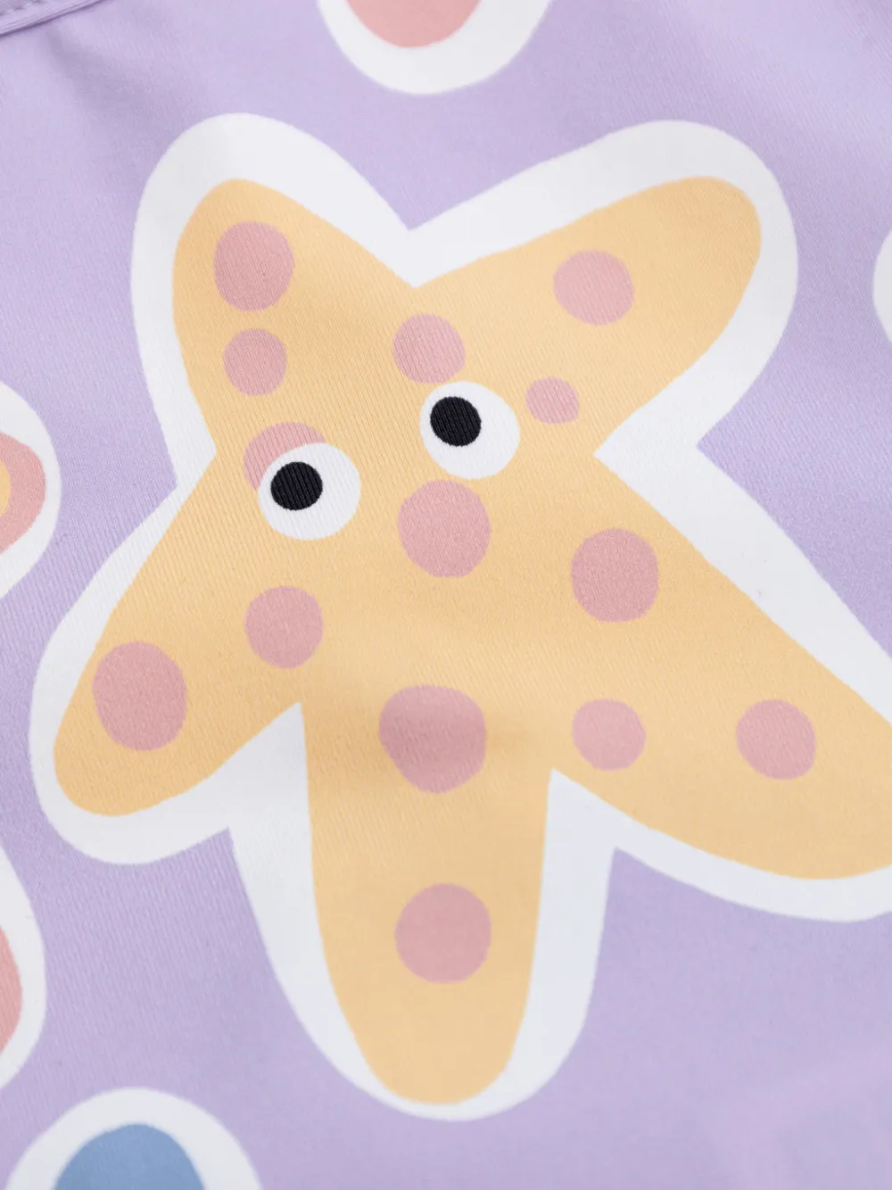 Купальник с принтом морских звезд Stella Mccartney Kids, фиолетовый — фото 4