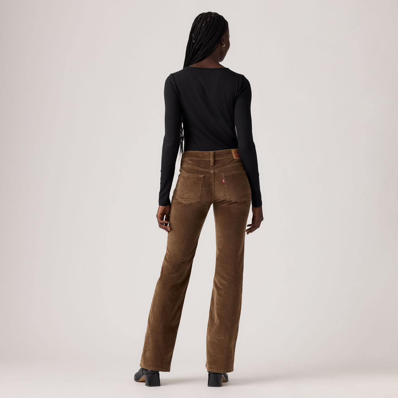 Женские вельветовые брюки Superlow Bootcut Levi's, Carafe - Brown — фото 4