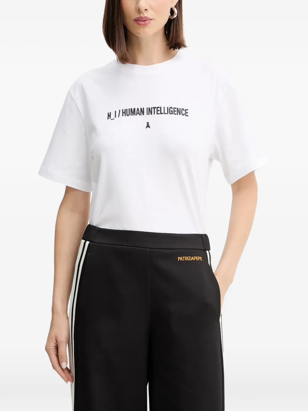 

Футболка с круглым вырезом и принтом Patrizia Pepe, белый