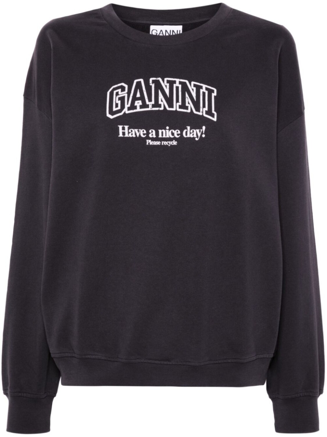 

GANNI толстовка с логотипом, серый