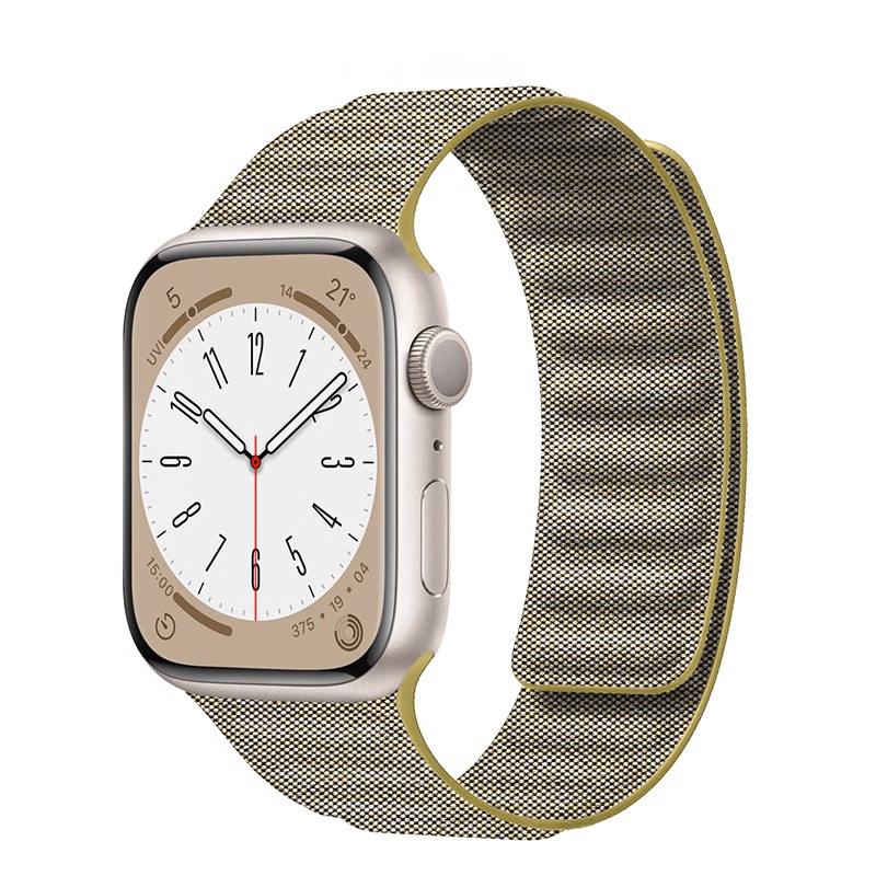 

IBOANN Часы Watch Band Apple Compatibility Canvas Material, Denim Light Yellow