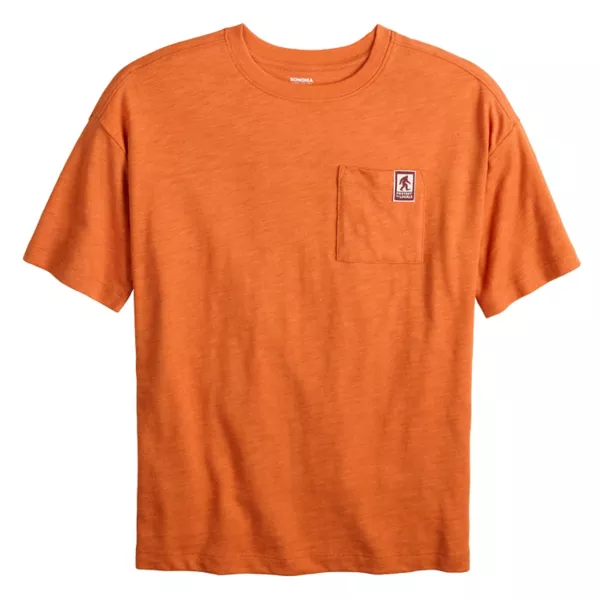 

Футболка свободного кроя с карманом для мальчиков 8-20 лет, обычная и хаски Sonoma Goods For Life, цвет orange pottery