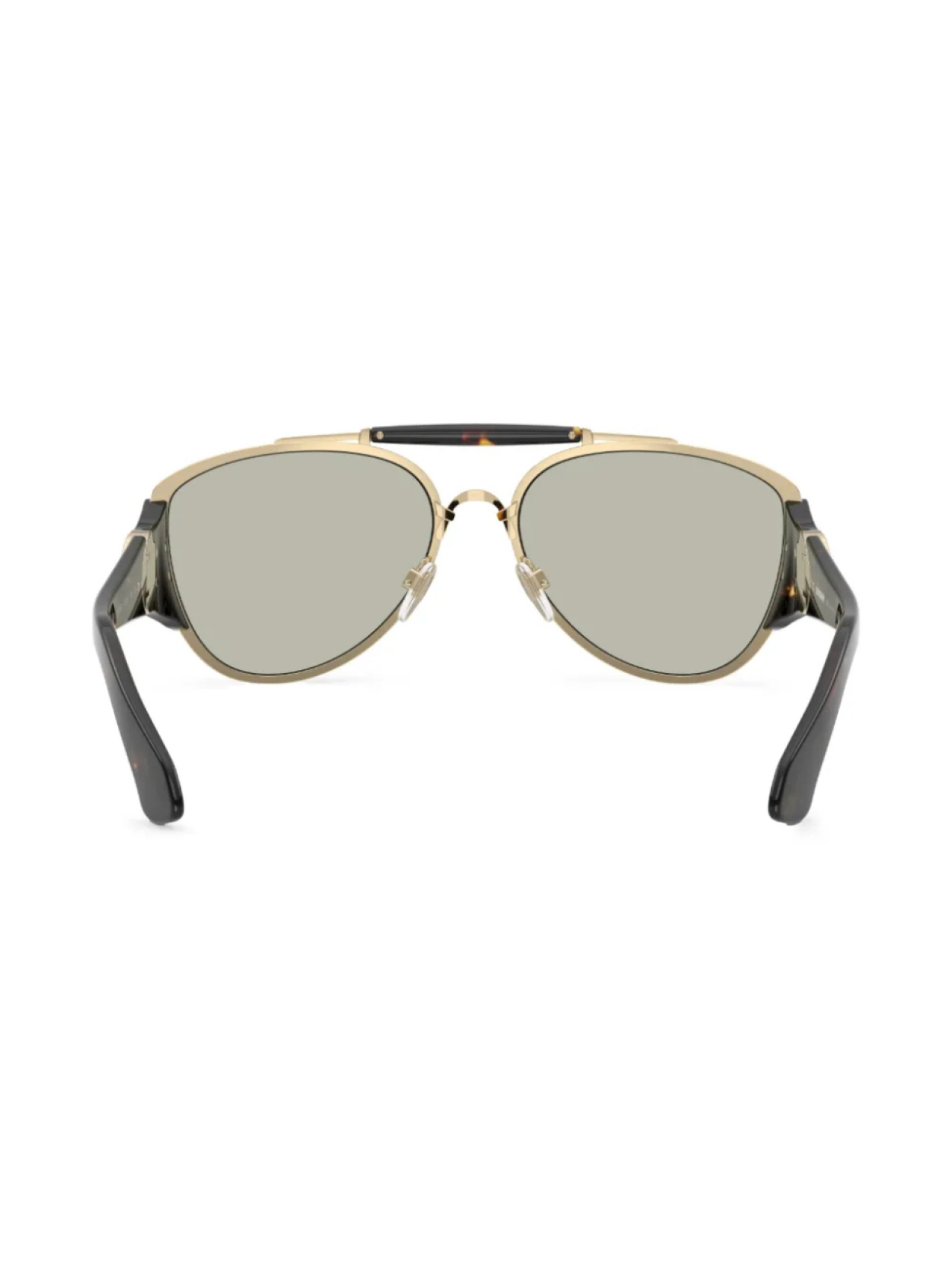 Солнцезащитные очки-пилоты черепаховой расцветки Burberry Eyewear, золотой — фото 4