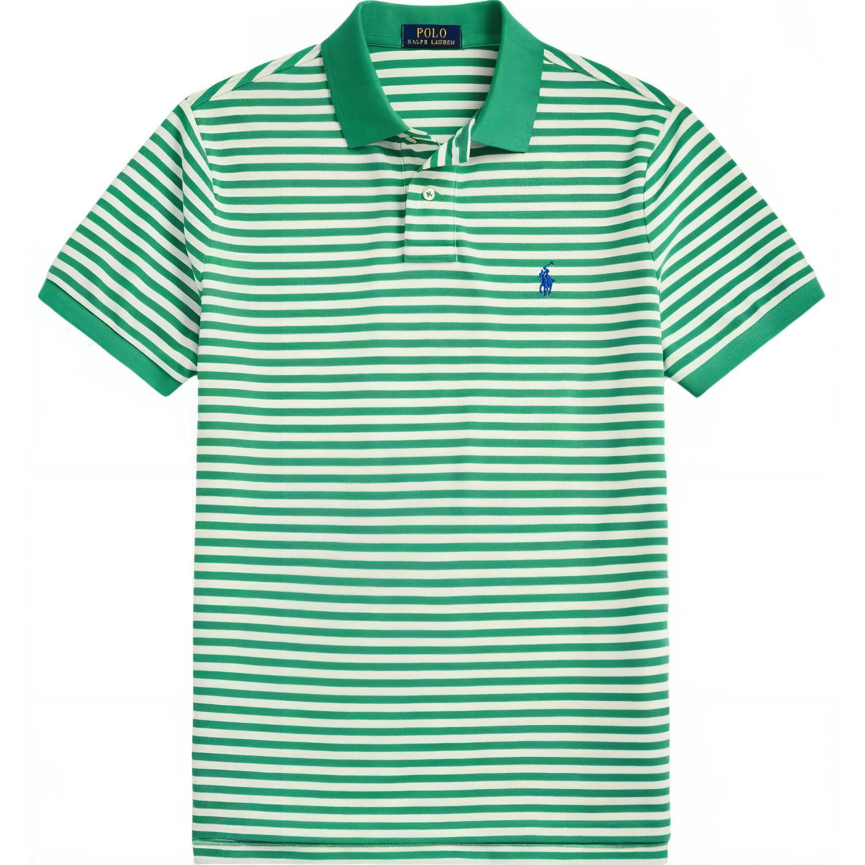 

Поло в полоску Polo Ralph Lauren, ярко-зеленый