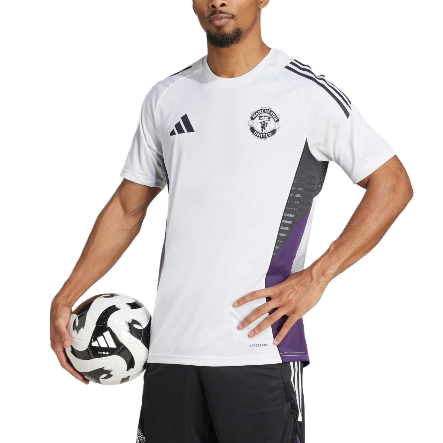 Футболка Manchester United мужская Adidas, фиолетовый — фото 3