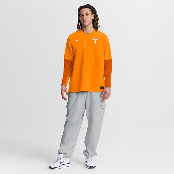 Мужская ветровка tennessee orange tennessee volunteers dugout dri-fit с длинным рукавом и четвертью молнии Nike — фото 4