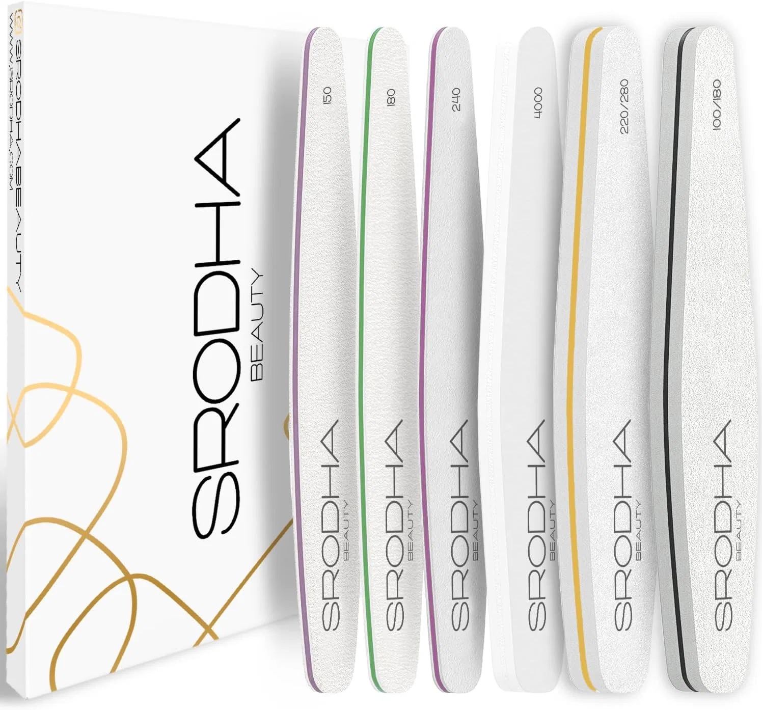Профессиональный набор пилок для ногтей Srodha Beauty, 6 шт. Srodha