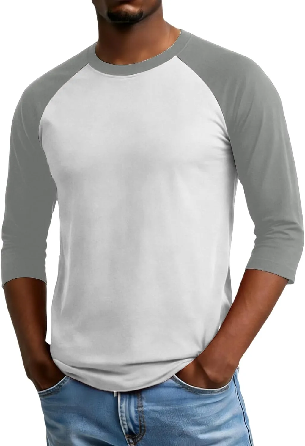 

WENKOMG1 мужская бейсболка с рукавом 3/4, Casual Athletic Workout Active T Shirts, S-3XL
