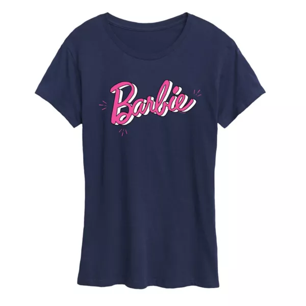 

Женская футболка с графическим логотипом Sketch Barbie, синий