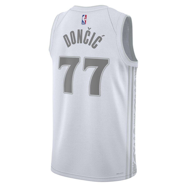 Спортивная футболка nba dallas mavericks 2024/25 city edition swingman jersey 'luka doncic' Nike, белый — фото 2