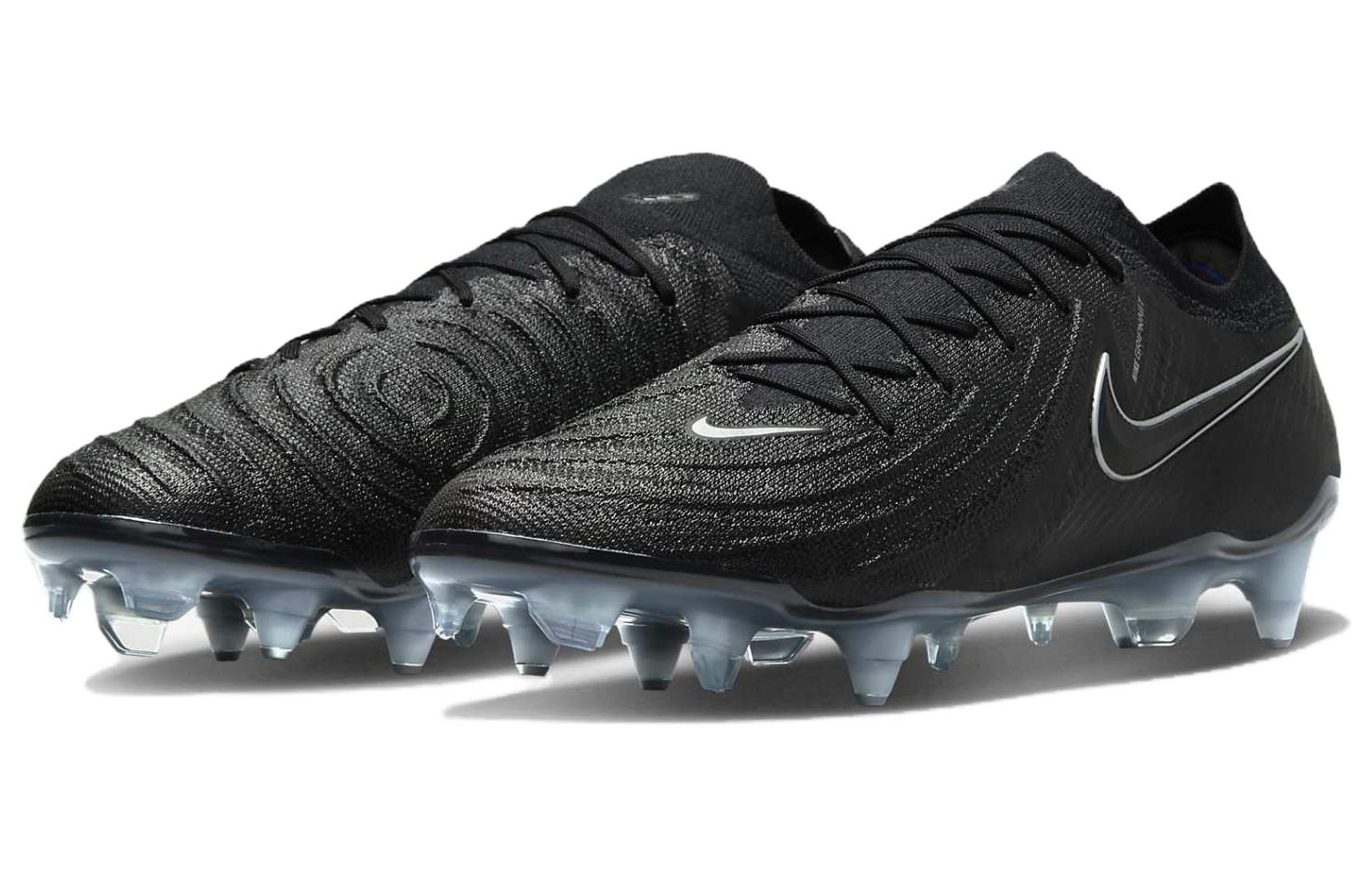Футболка Nike Phantom GX SG с металлическими длинными шипами, амортизацией и противоскользящим покрытием, унисекс черно-синяя — фото 3