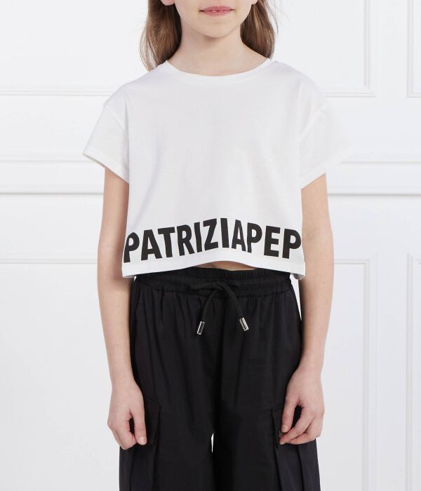 

Футболка трикотажная Cropped fit Patrizia Pepe, белый