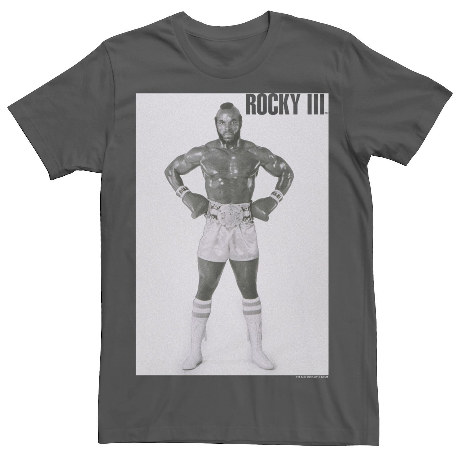 

Мужская футболка с логотипом Rocky 3 Clubber Lang Fighter Card и плакатом Licensed Character