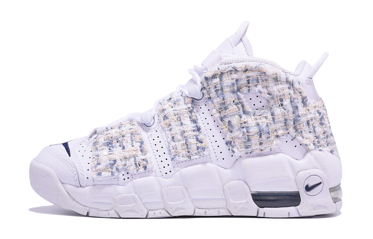 

Кроссовки Nike Air More Uptempo Vintage Basketball Shoes Women's Mid-Top White Blue