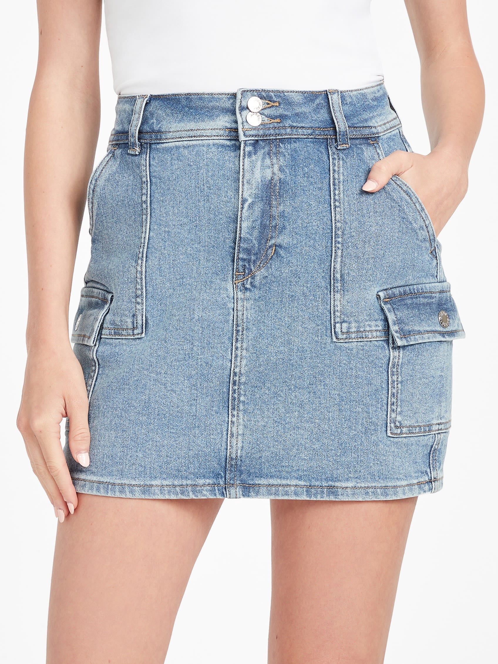 

Юбка-карго Alaysha Guess Factory, цвет medium wash
