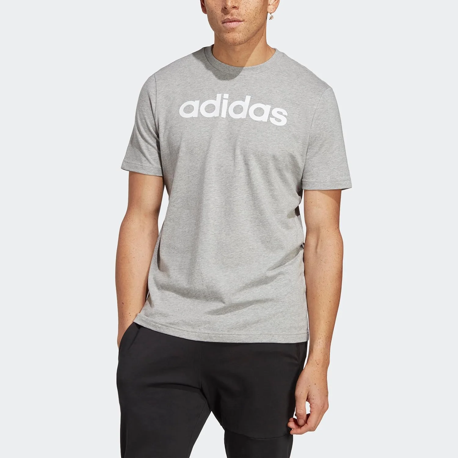 Футболка adidas Essentials Single Jersey с вышитым логотипом — фото 4