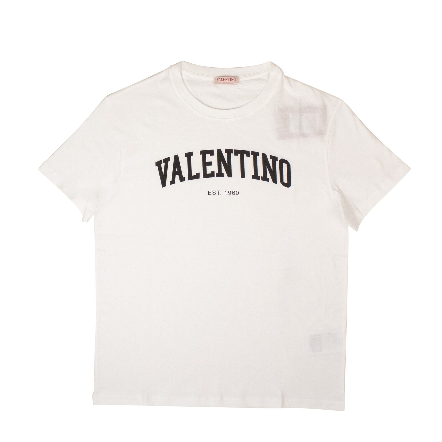 

Белая хлопковая футболка с логотипом Valentino, белый