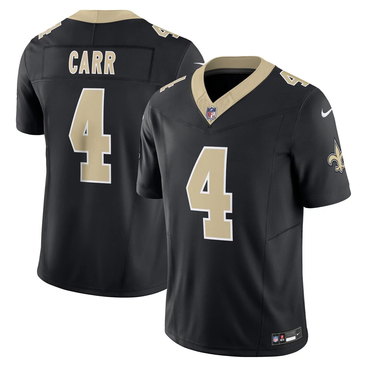 

Мужские кроссовки Nike Derek Carr Black New Orleans Saints Vapor F.U.S.E. Ограниченный Джерси