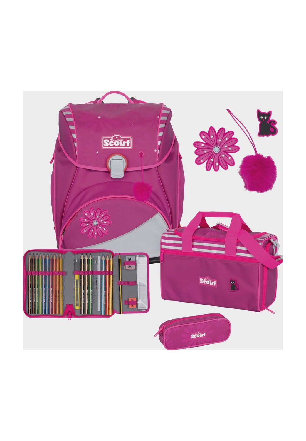 

Набор школьных сумок Альфа, 5 штук Scout, цвет Pretty Pink