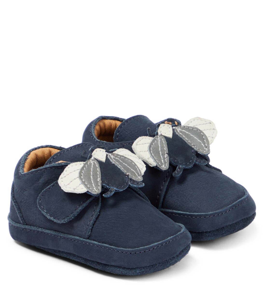 

Кожаные ботильоны Baby Niek с аппликацией Donsje, Navy Nubuck